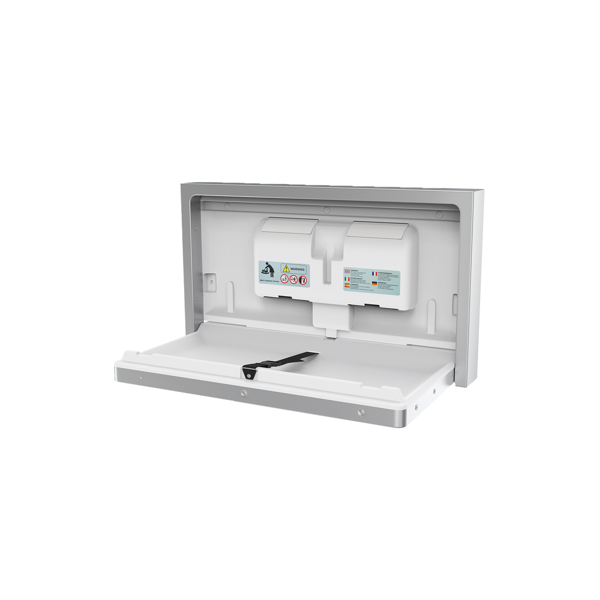 Silver Matt-Finish Baby Changing Station (25kg)