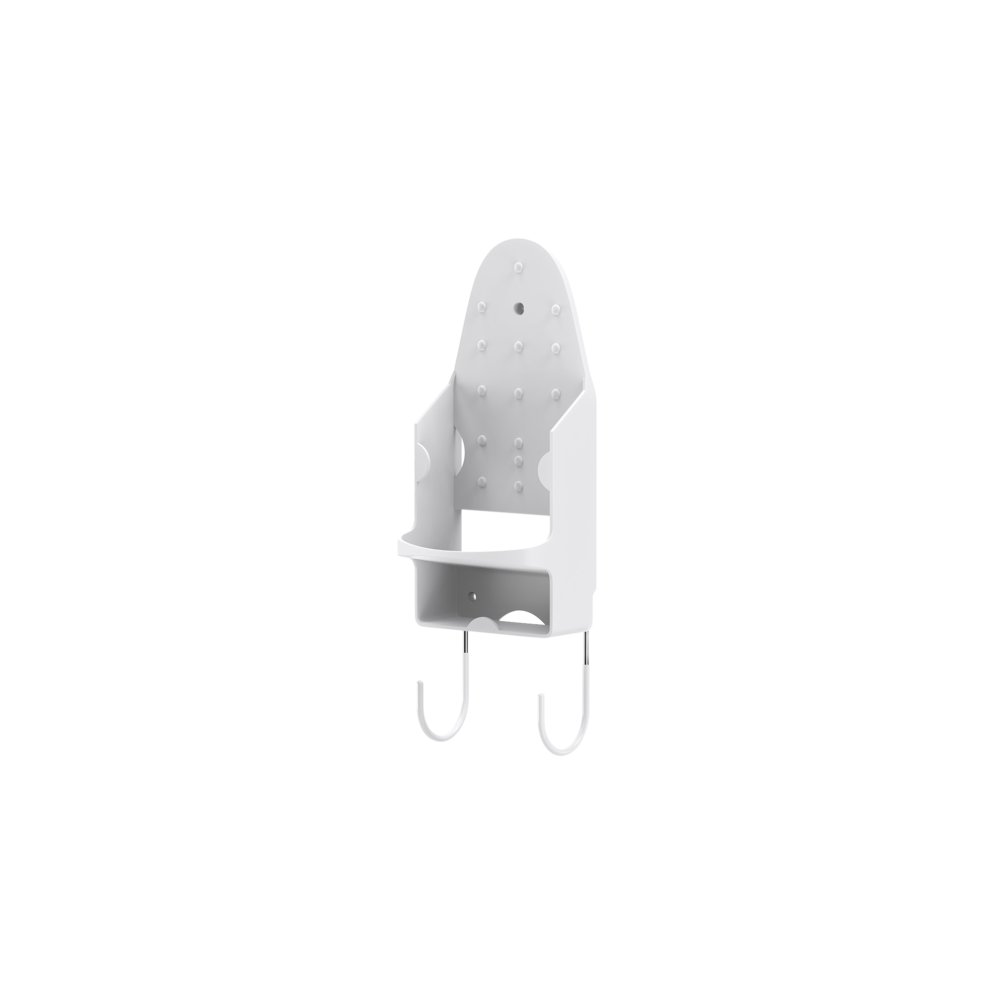 White Wall-Mounted Iron-Board Holder Hanger Stand